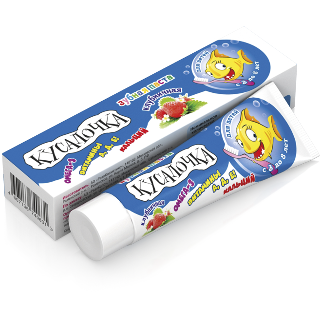 Strawberry toothpaste KUSALOCHKA®</sup>